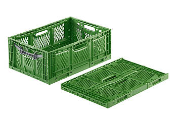 Clever-Fresh-Box előre hajtogatható doboz 600 x 400 x 230 mm - Clever Fresh Box Advance összecsukható szállítótartály - Az ideális választás az élelmiszerek biztonságos tárolásához és szállításához