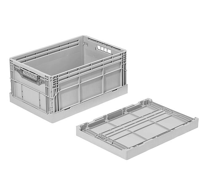 Clever-Retail-Box összecsukható konténer 600 x 400 x 285 mm - Műanyag összecsukható doboz e-kereskedelemhez - Clever-Retail-Box