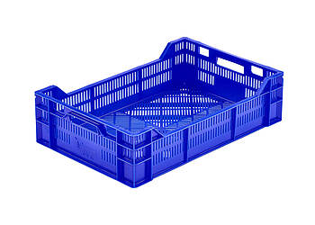 Műanyag dobozok gyümölcsök és zöldségek számára 600 x 400 x 165 mm - Műanyag tárolóedény gyümölcsök és zöldségek alacsony hőmérsékleten történő szállítására - ideális hűtőházakhoz