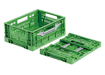 Clever-Box összecsukható doboz 400 x 300 x 160 mm - Műanyag összecsukható doboz a friss élelmiszerek logisztikájához - Clever-Box