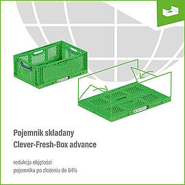 Miért támaszkodjon az összecsukható konténerekre - Clever Fresh Box advance? - blog grafika