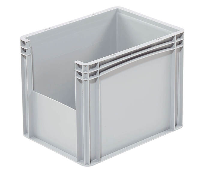 Műanyag tartályok ablakkal basicline 400 x 300 x 320 mm - Teljesen műanyag konténer ablakkal - basicline sorozat