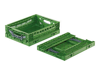 Clever-Fresh-Box előre hajtogatható doboz 400 x 300 x 120 mm - Clever Fresh Box Advance: Euro-kompatibilis összecsukható szállítótartály